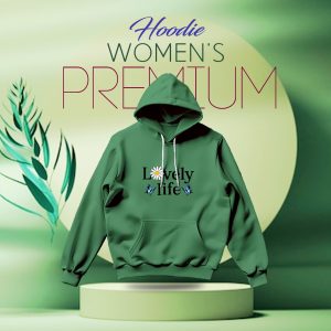 premium comfortable (lovely life green) ladies winter hoodie