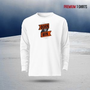 men's full sleeve (born to win) t shirt