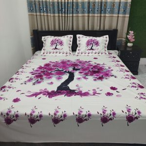 exclusive king size full cotton fabric panel bedsheet