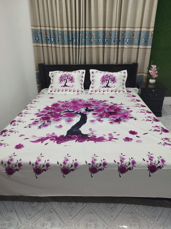 exclusive king size full cotton fabric panel bedsheet