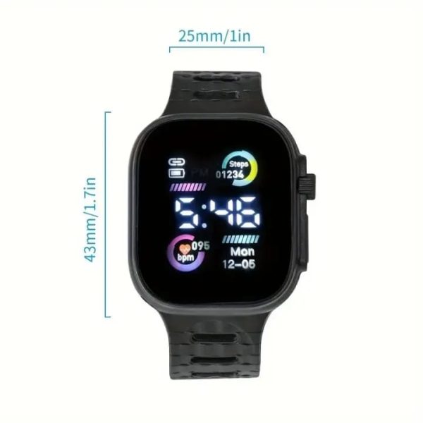 fashionable square led digital sports watch, led wrist watch