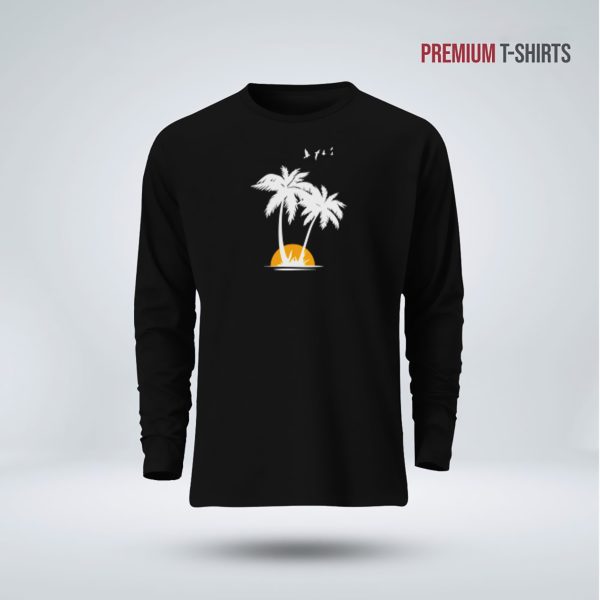 men's full sleeve (coconut tree) t shirt