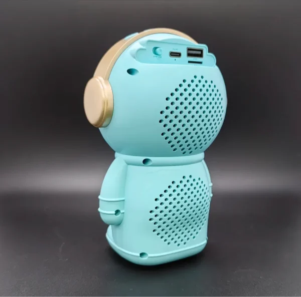 wrader x808 wireless stereo woofer bass cute gift astronaut loud portable creative active bass rgb light bluetooth speaker