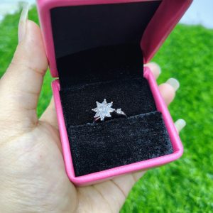 crystal bloom adjustable ring