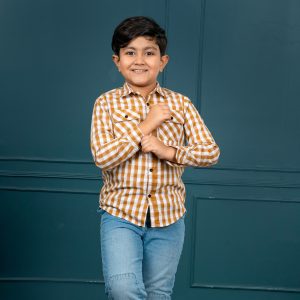 boys long sleeve check shirt