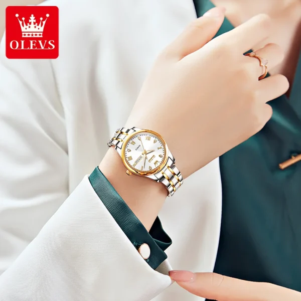 olevs 5563 – silver women (white dial)