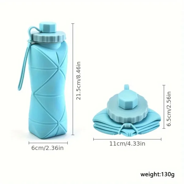 new creative silicone folding water cup outdoor portable and scalable water cup sports water bottle travel water cup handy cup { multi color}
