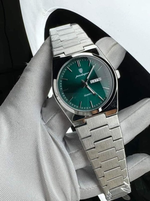 poedagar 930 men's new luxury luminous date week stainless steel quartz watch for men