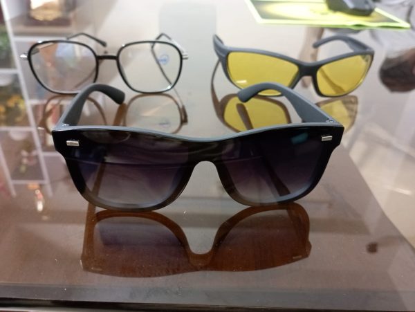 3 glasses combo package stylish white glasses & black glasses & night vision sunglasses 3 in one