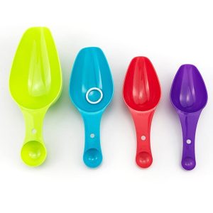4 pcs plastic double side measuring spoon set