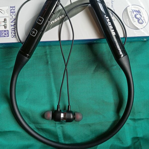recrsi re ny028 hanging neckband earphone black