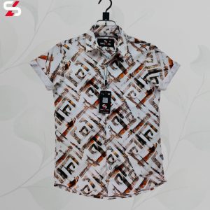 luxury popcorn half sleeve print shirt shy looks