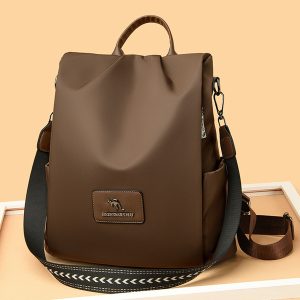 new texture oxford cloth women’s backpack (coffee)