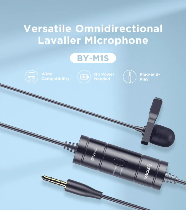 boya by m1s universal lavalier microphone