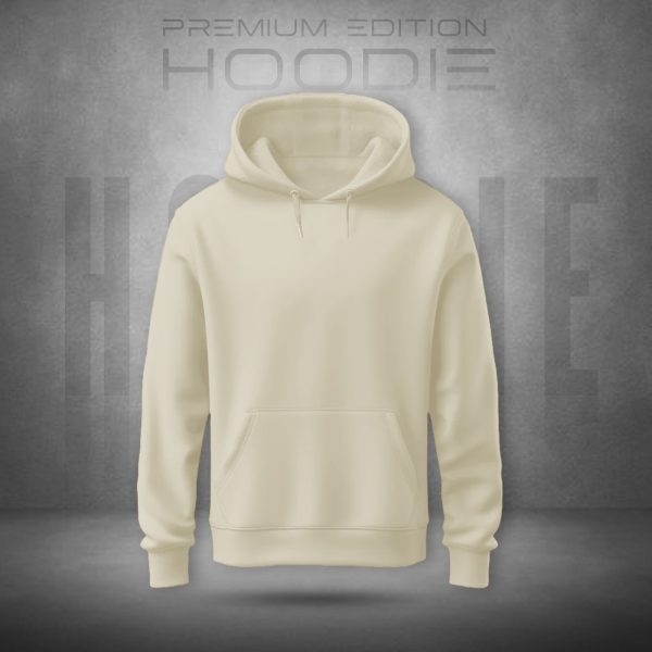 stylish premium quality solid color hoodie off white