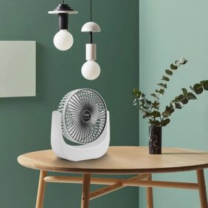 desktop mini fan, wide angle portable rechargeable desk fan