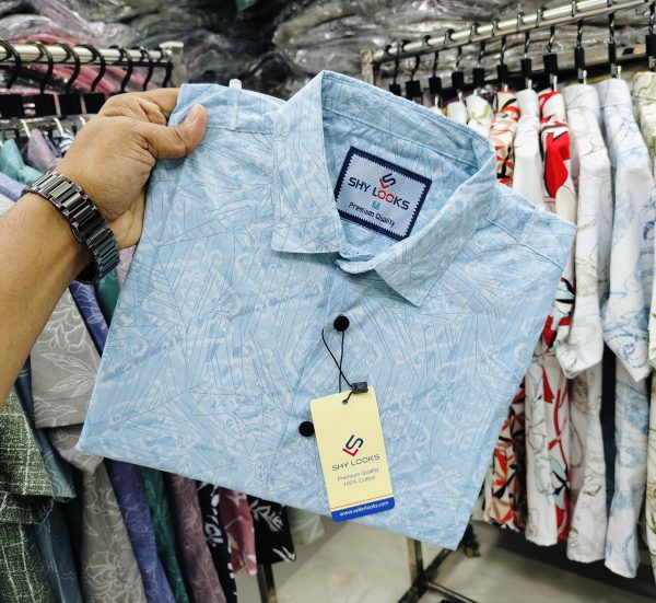 pure cotton full sleeve print shirt for men's