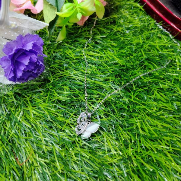 fantasy colorful acrylic butterfly pendant necklace for womens