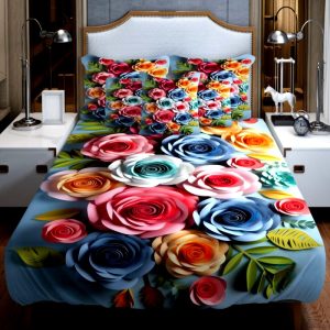 china premium 3d design bed sheet