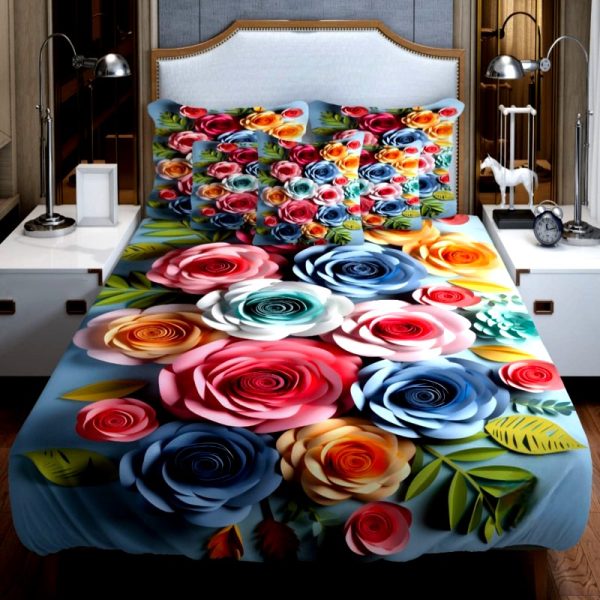 china premium 3d design bed sheet