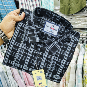 pure cotton full sleeve check shirt for men's