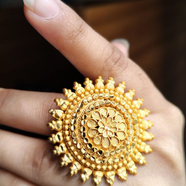 royal antique sunflower ring
