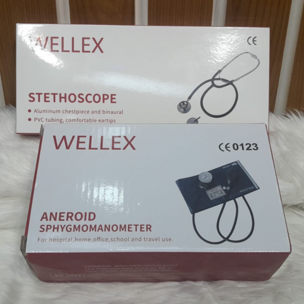 wellex stethoscope and wellex aneroid sphygmomanometer (combo)