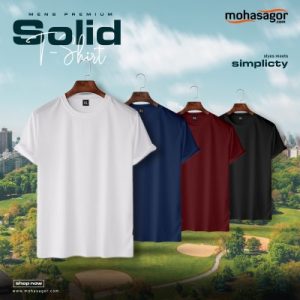 4 pcs premium solid t shirt combo offer