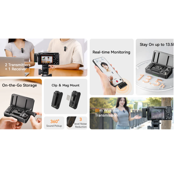 ulanzi a100 wireless lavalier microphone