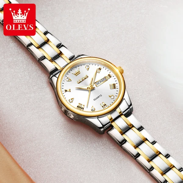 olevs 5563 – silver women (white dial)