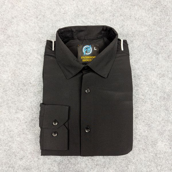premium china micro stig shirt (formal / casual) (black)