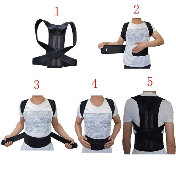 back support belt with fully adjustable straps relief lower & upper back pain