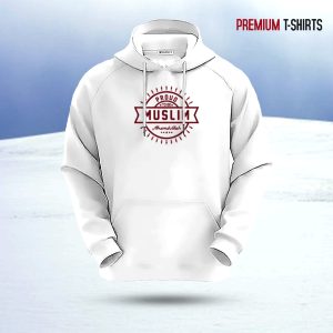 "proud to be muslim" islamic hoodie (white)