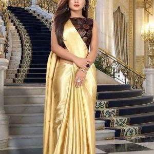 solid color silk sharee