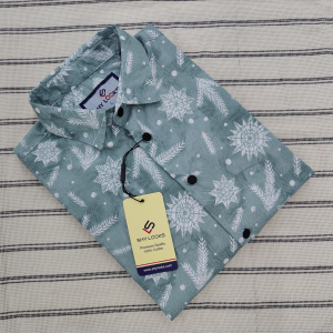 pure cotton full sleeve print shirt for men's