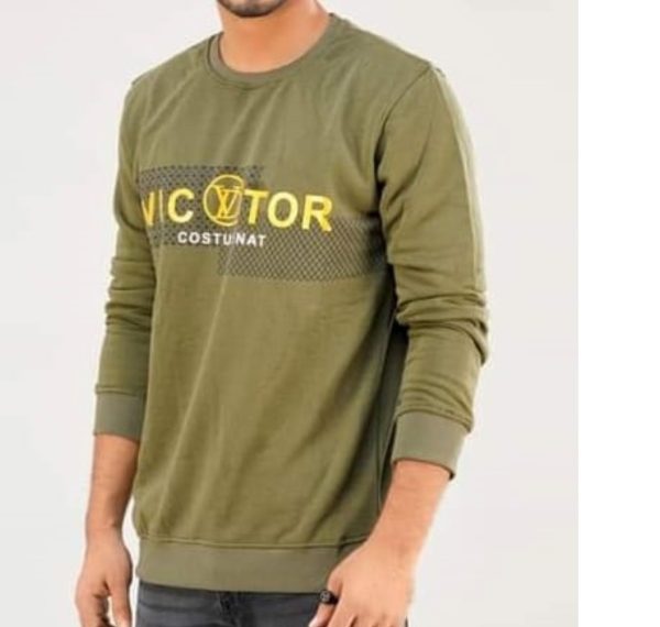 men's stylish sweatshirt victor olive
