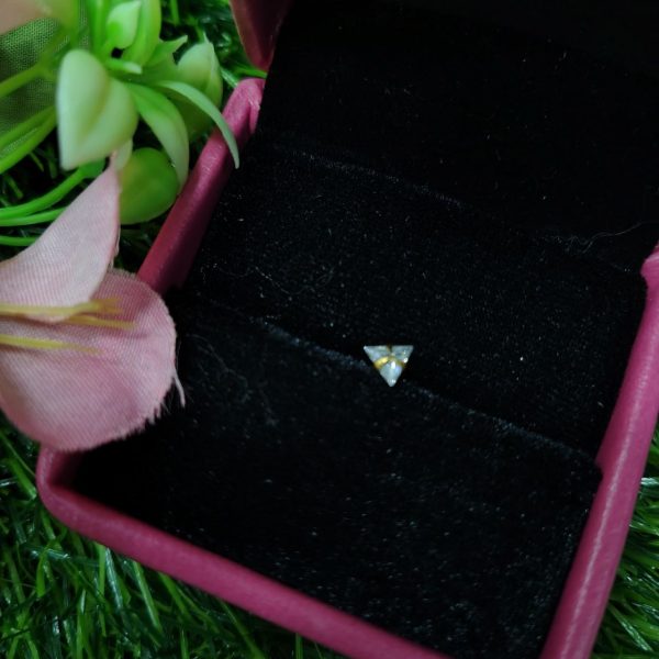 tiny crystal triangle earrings |