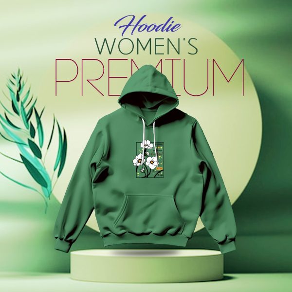 premium comfortable (#happiness green) ladies winter hoodie
