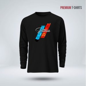 men's full sleeve (think positive) t shirt