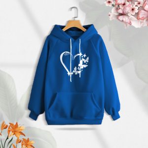 premium comfortable (love butterflies) ladies winter hoodie