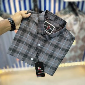 shy looks pure cotton 'full sleeve check shirt