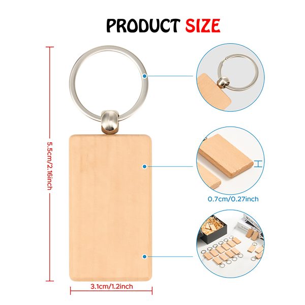 wooden key ring with premium box♥