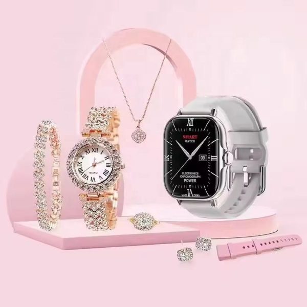 a58 plus smartwatch 2.02 inch big screen magnetic charging bracelet heart rate band sports smart watch with jewelry for women