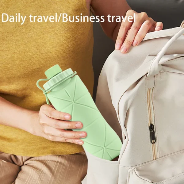 new creative silicone folding water cup outdoor portable and scalable water cup sports water bottle travel water cup handy cup { multi color}