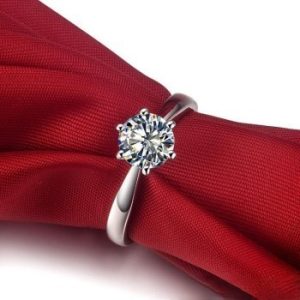 diamond cut zirconia superflow ring (adjustable)