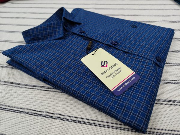 cotton full sleeve check shirt for men's