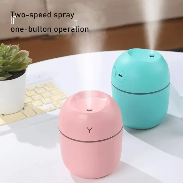 new mini 220ml air humidifier usb aroma essential oil diffuser humidificador for home car office with led night lamp freshner
