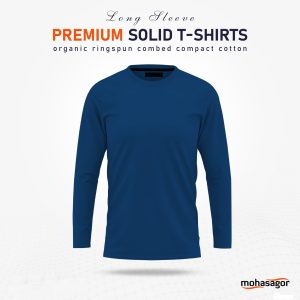 men's full sleeve solid t shirt petrol