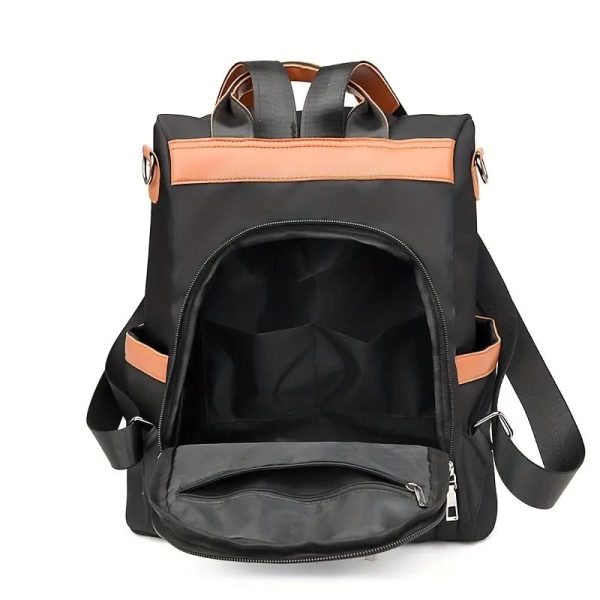 women large capacity outdoor tote bag ( orrange/ black)