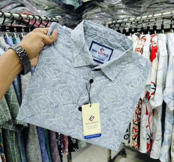 pure cotton full sleeve print shirt for men's
